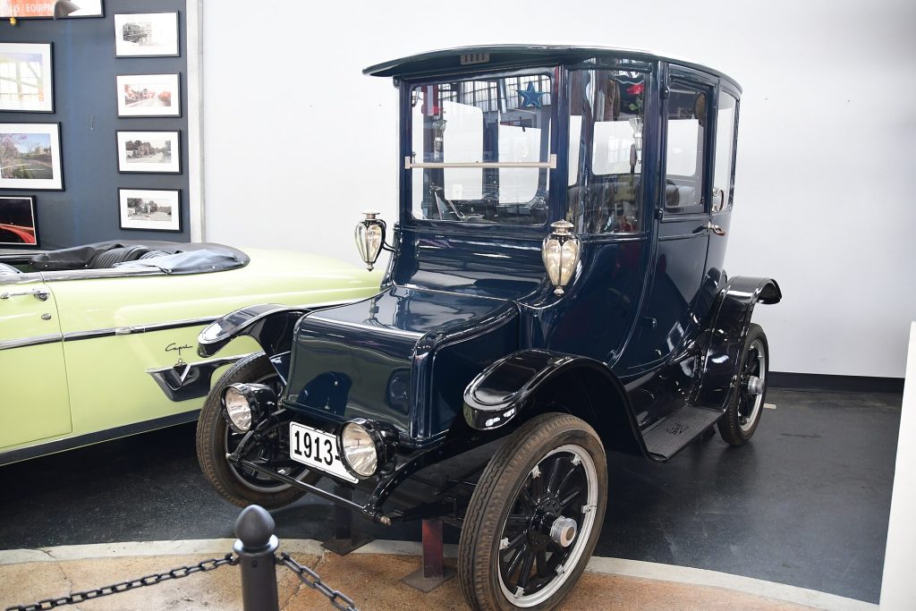 A 1913 Detroit Electric car, an early battery-electric automobile